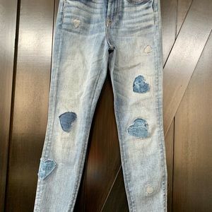 7 For All Mankind High Waisted Skinny w/Hearts